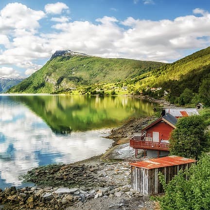 Lustrafjorden in Sognefjorden, Noorwegen