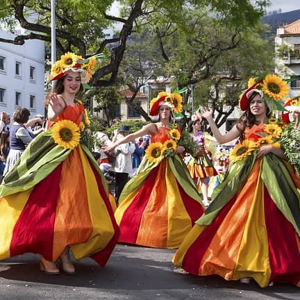 Bloemenparade op Madeira, Portugal