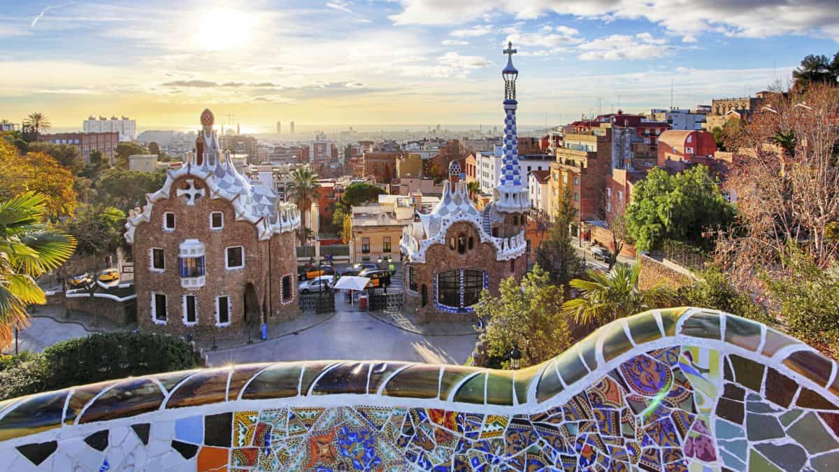Park Guell in Barcelona, Spanje