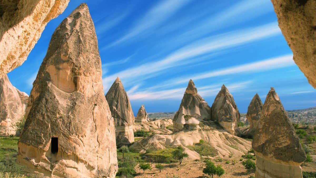 Aardpiramides in Cappadocië, Turkije