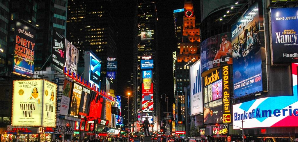 Broadway en Times Square in New York, Amerika