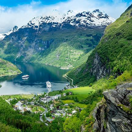 Geiranger fjord in Noorwegen