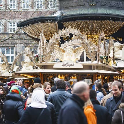 Kerstmarkt in Düsseldorf, Duitsland