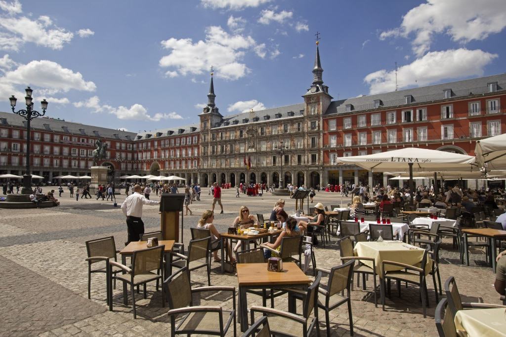 Plaza Mayor in Madrid, Spanje
