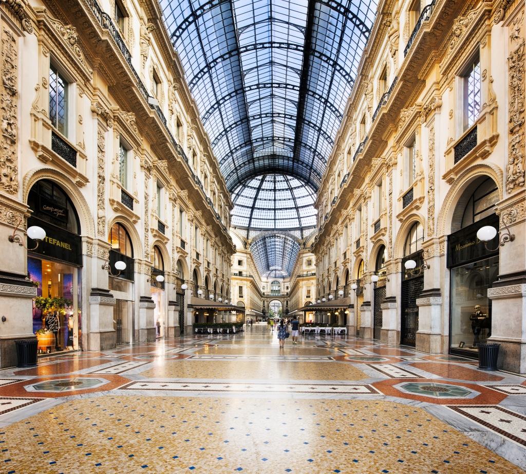 Winkelcentrum in Milaan, Italië