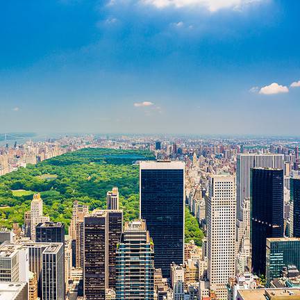 Uitzicht over Central Park in New York, Verenigde Staten