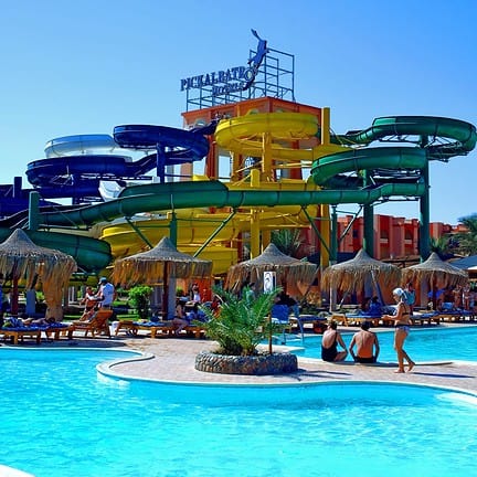 Glijbanen van Albatros Aqua Park Resort in Hurghada, Egypte