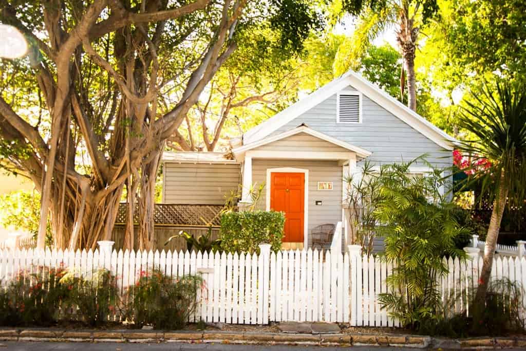 Houten huisje in Key West, Florida, Amerika