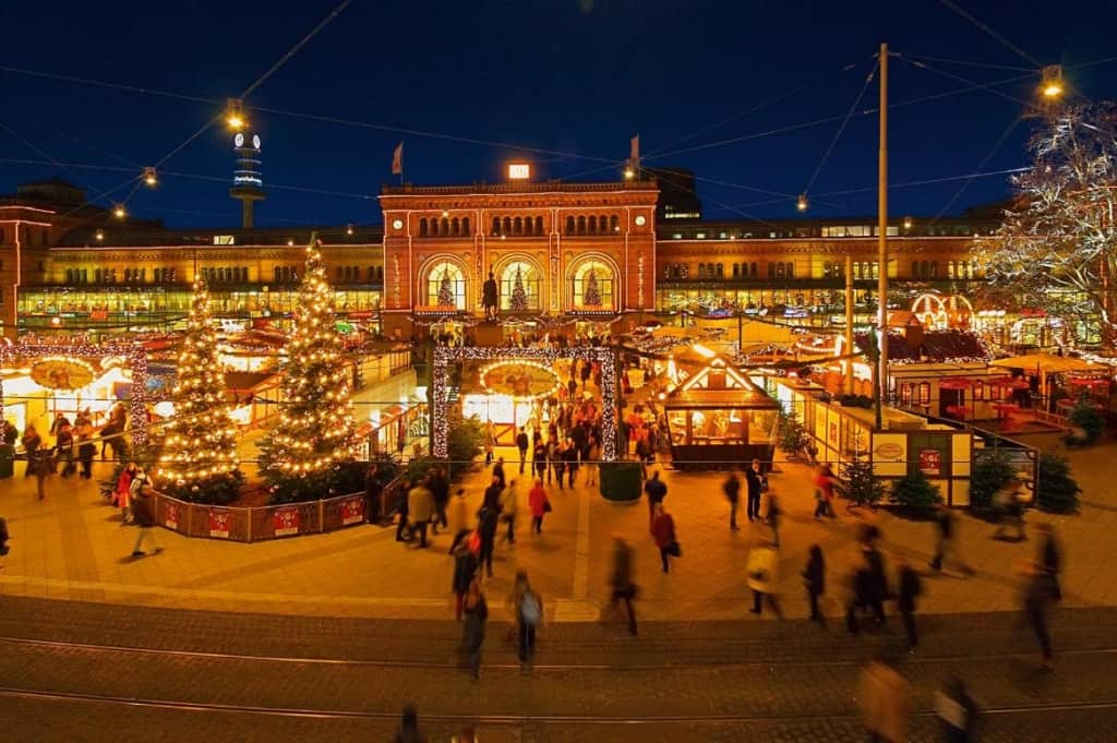 Kerstmarkt in Hannover, Duitsland