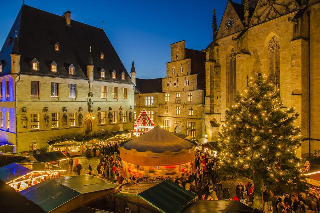 Kerstmarkt in Osnabrück, Duitsland