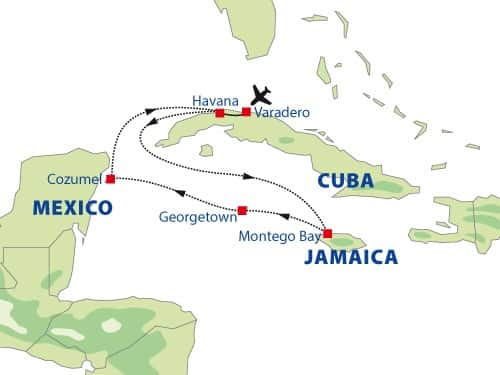 Cruise Cuba en Mexico - Route 1