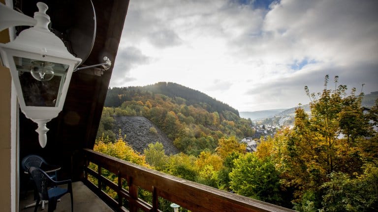 Uitzicht vanuit Berghotel Willingen in Sauerland, Duitsland