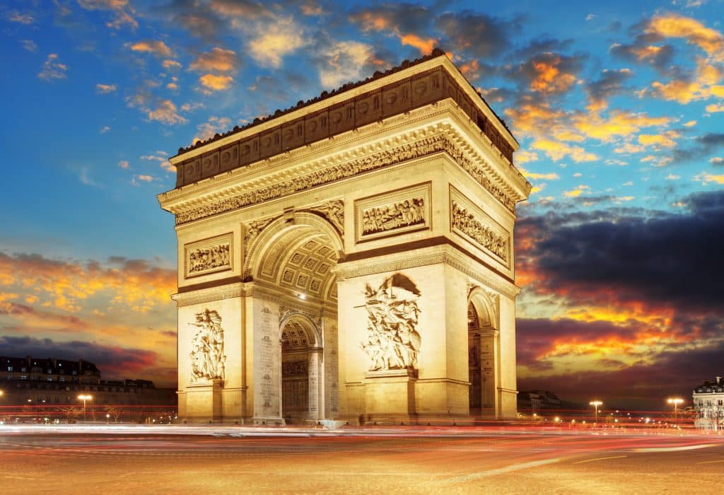 Arc de Triumph in Parijs, Frankrijk