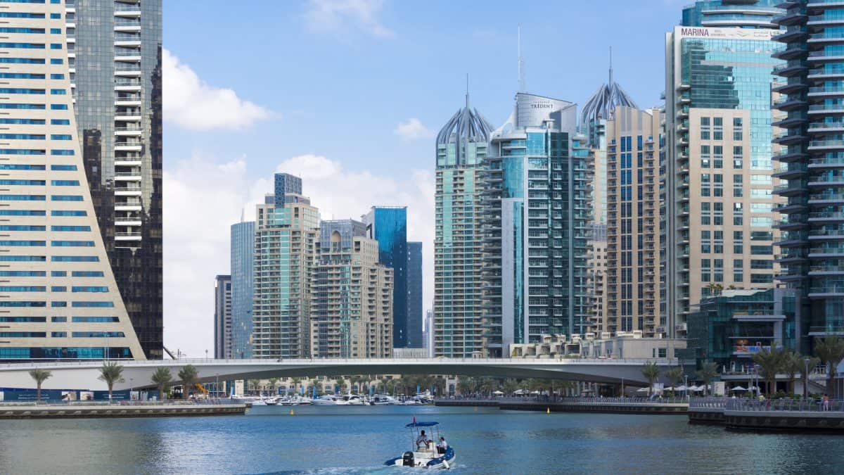 marina district in dubai verenigde arabische emiraten