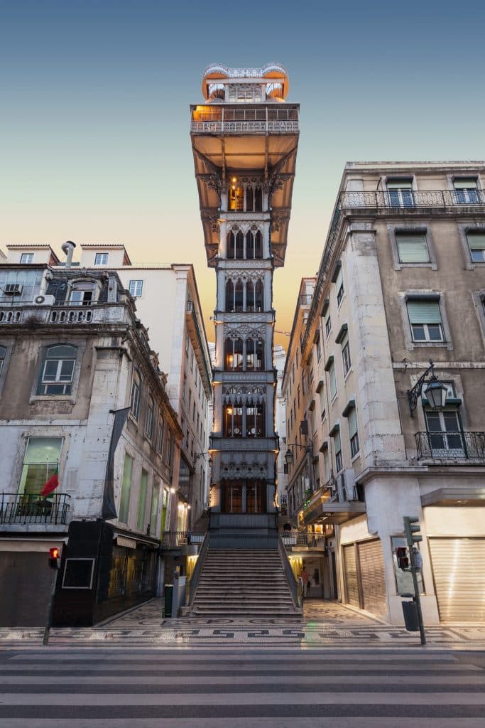 Santa Justa-Lift in Lissabon, Portugal