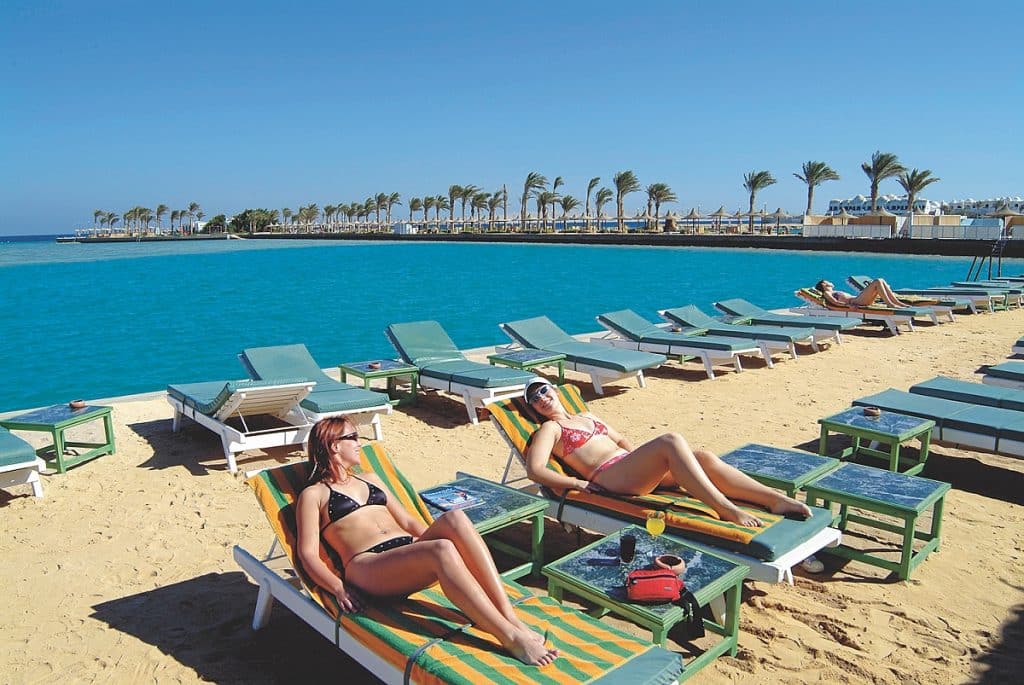 Strand van Bel Air Azur Resort in Hurghada, Egypte
