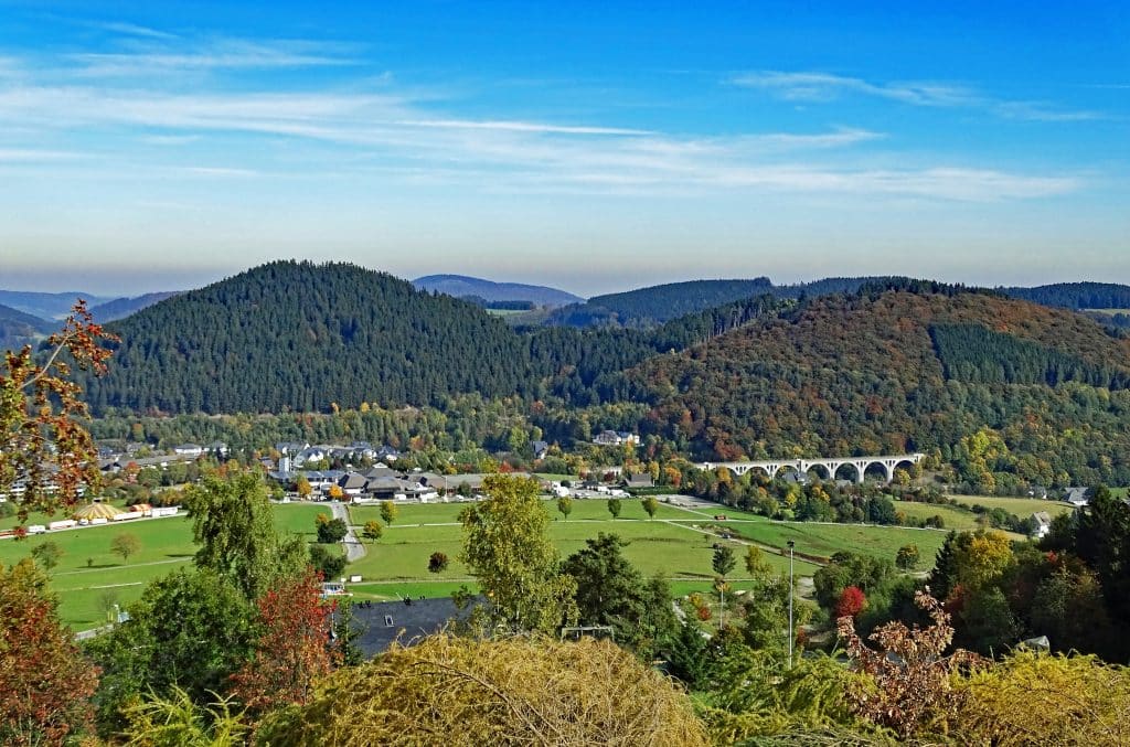 Uitzicht over Willingen in het Sauerland, Duitsland