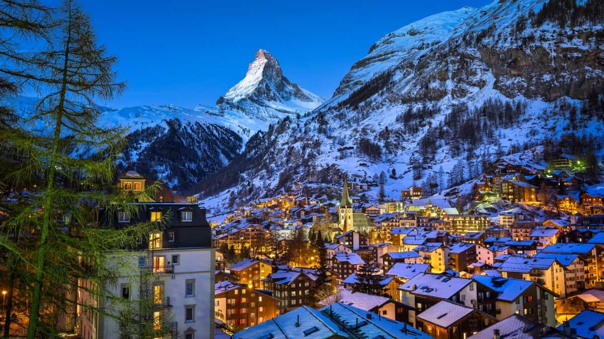 Zermatt valei en Matterhorn in Zwitserland