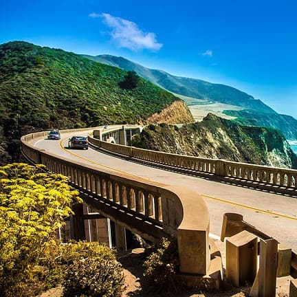 Bixby Creek Bridge op de Highway One in Californië, Verenigde Staten