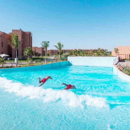 Golfslagbad van SPLASHWORLD Aqua Mirage in Marrakech, Marokko