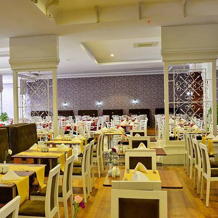 Restaurant van Linda Hotel in Side, Turkije