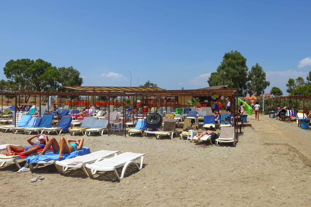 Strand van Eftalia Village Resort in Alanya, Turkije