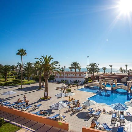 Uitzicht van Hotel Club Almoggar Garden Beach in Agadir, Marokko