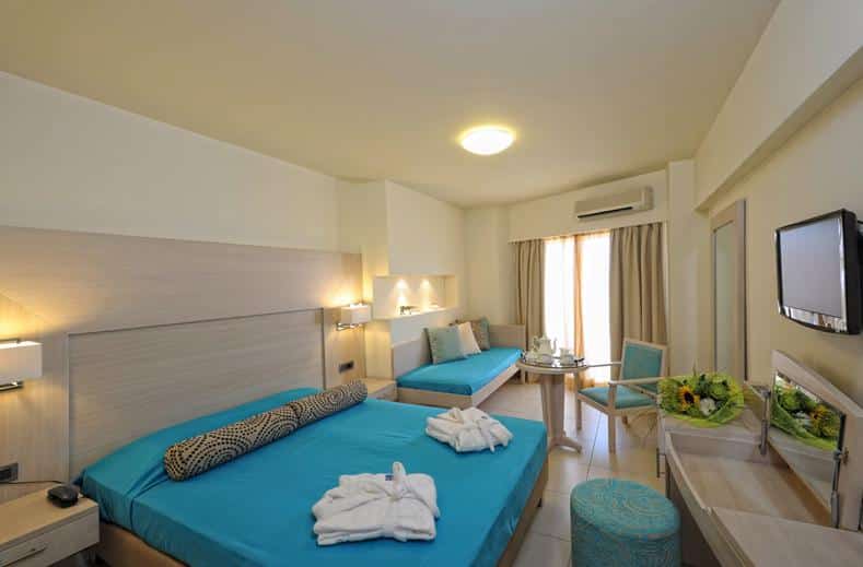 Hotelkamer van Aphrodite Beach Club resort in Gouves, Kreta