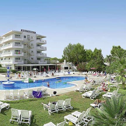 Zwembad van Aparthotel Monterrey in Sant Antoni de Portmany, Ibiza