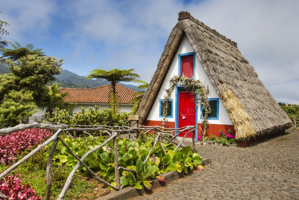 Traditioneel huis in Santana op het eiland Madeira, Portugal