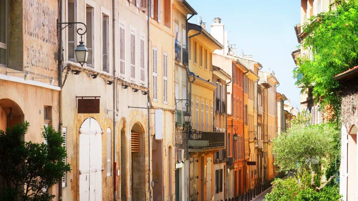 Straatje in Nice, Frankrijk