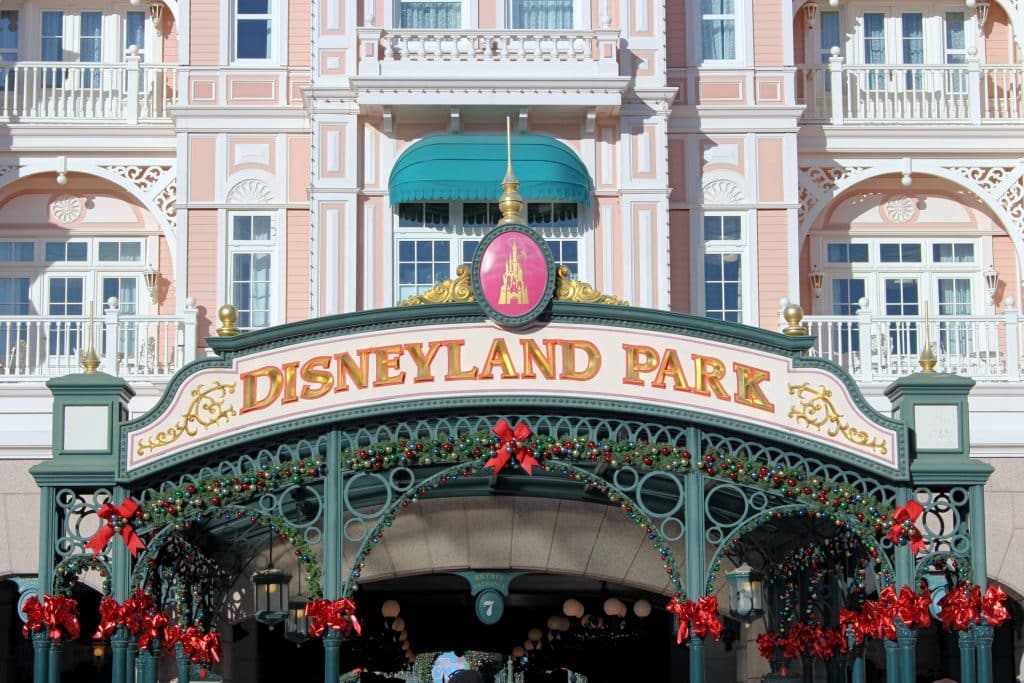 Ingang van Disneyland Parijs in Frankrijk