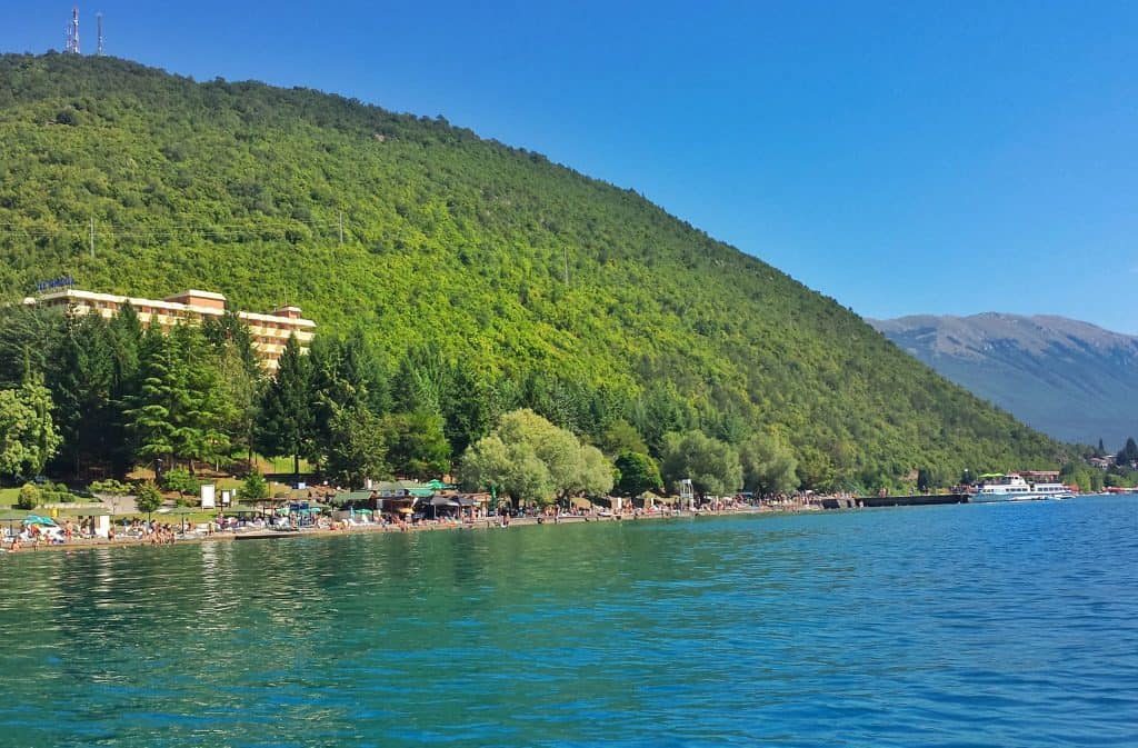 Ligging van het Metropol hotel in Ohrid