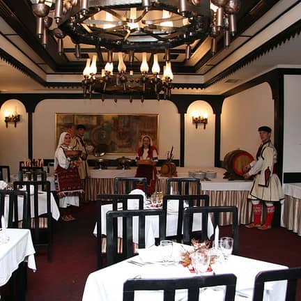 Restaurant van Beograd Hotel in Struga, Macedonië