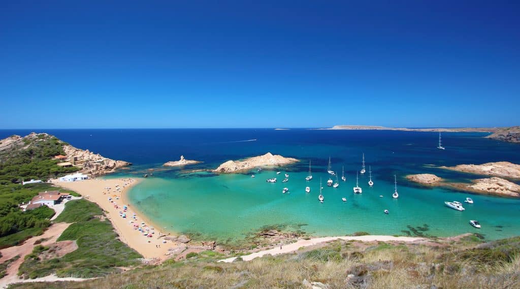 Strand op Menorca, Spanje