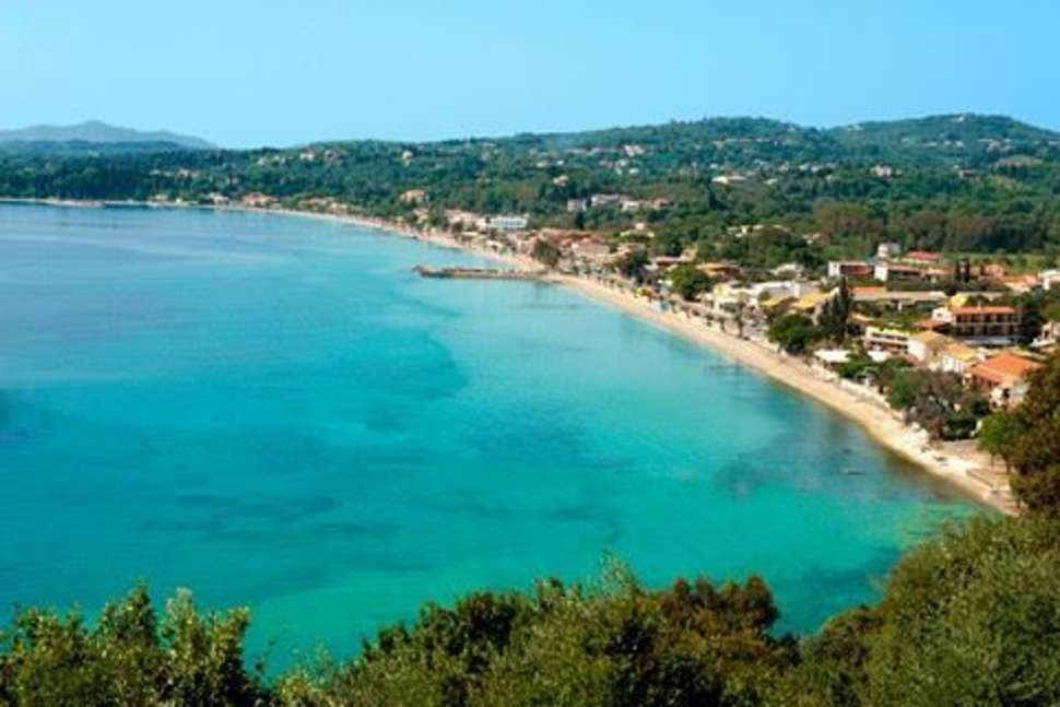 Strand van Zoi en Alexia in Ipsos, Corfu
