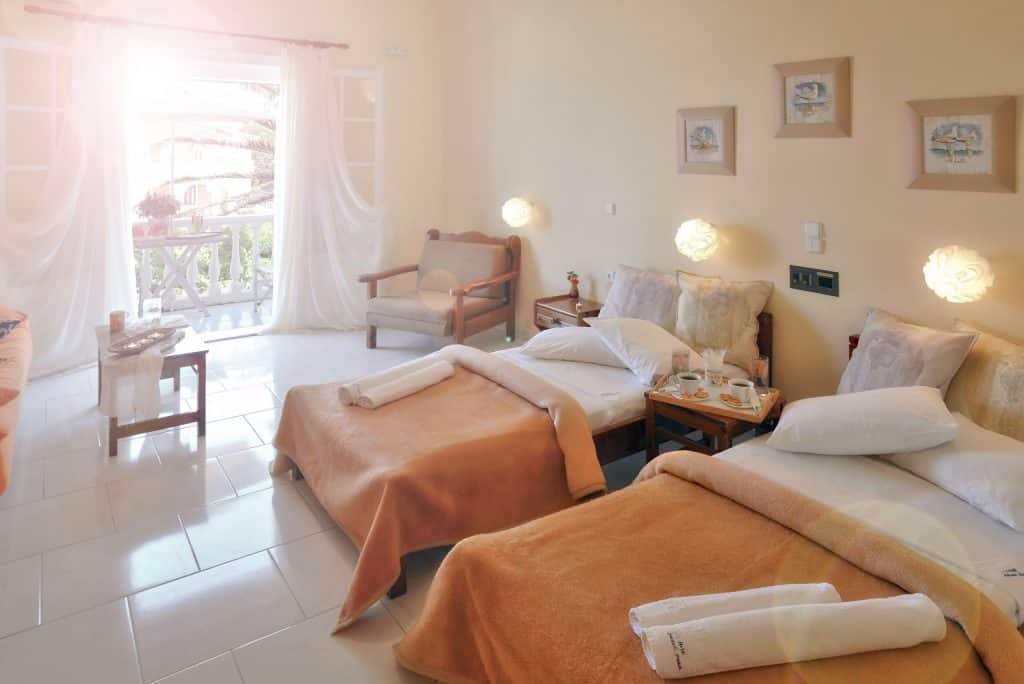 Hotelkamer van hotel Belussi Beach in Tragaki, Zakynthos