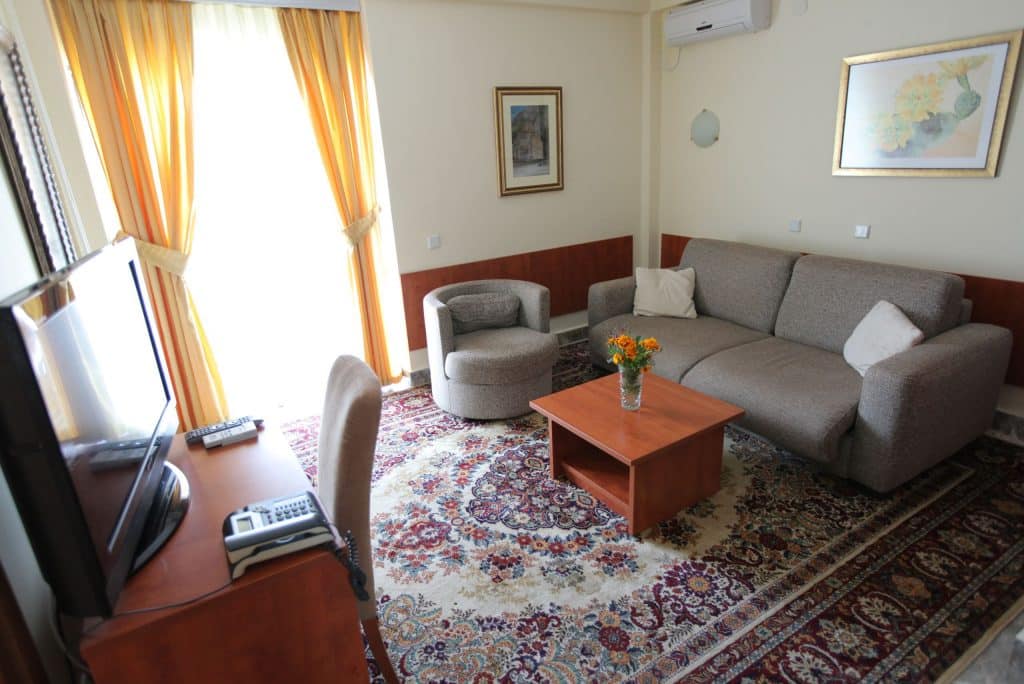 Hotelkamer van Hotel Sileks in Ohrid, Macedonië