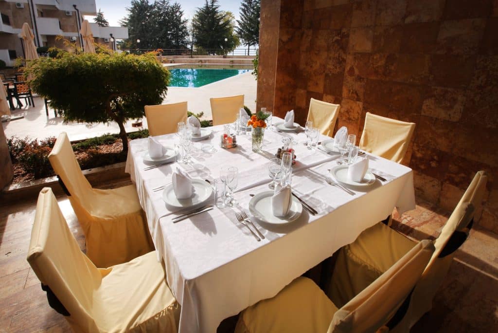restaurant van Hotel Sileks in Ohrid, Macedonië