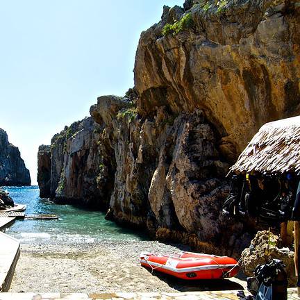 Strand bij Kalypso Cretan Resort en Spa in Plakias, Kreta