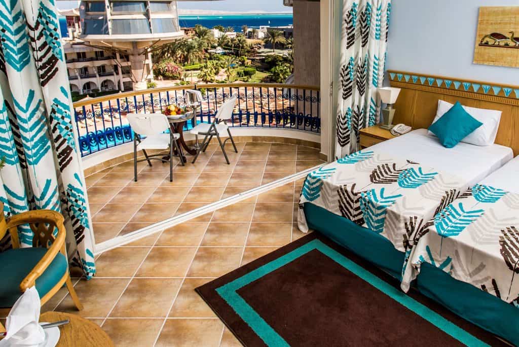 Hotelkamer van het Seagull Resort in Hurghada, Egypte