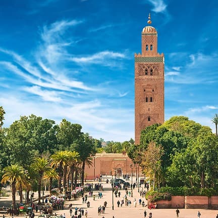 Ligging van Riad Barroko in Marrakech, Marokko