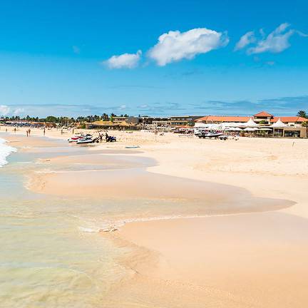 Strand van Santa Maria in Sal, Kaapverdië