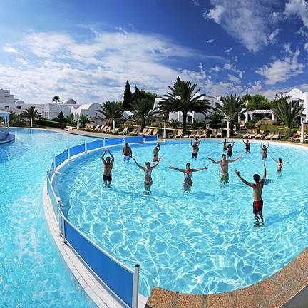 Zwembad van Club President en Tunisian Village in Hammamet, Tunesië