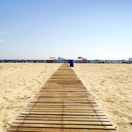 Strand van Benidorm in Spanje
