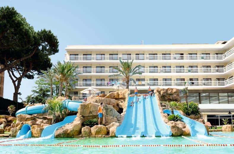 Glijbanen van Hotel Evenia Olympic Park in Lloret de Mar, Spanje