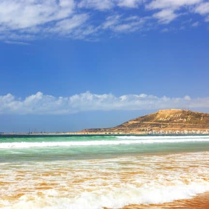 Strand van Agadir in Marokko