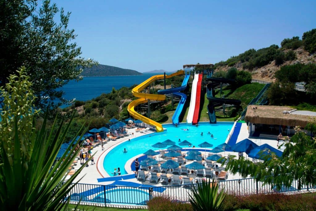 Waterpark van Bodrum Holiday Resort in Bodrum, Turkije