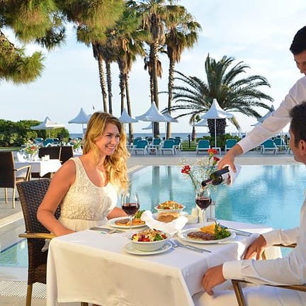 Diner van Turquoise Resort in Side, Turkije