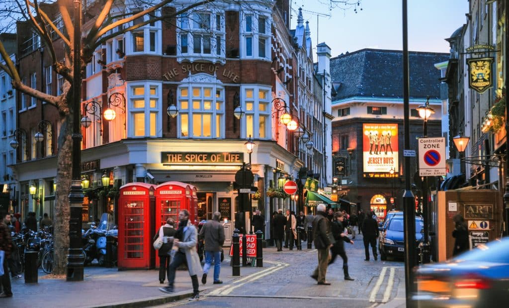 Wijk Soho in Londen, Verenigd Koninkrijk